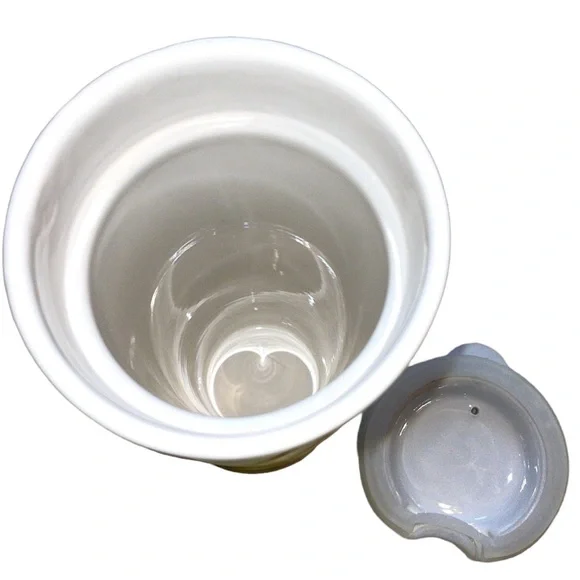 Rae Dunn Happy Ceramic Travel Tumbler with Lid - Picture 4 of 6